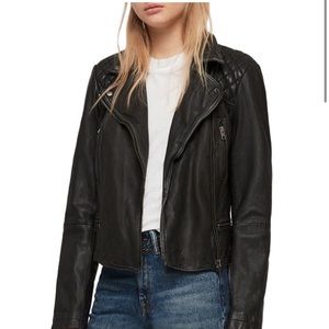 All Saints Quilted Leather Jacket